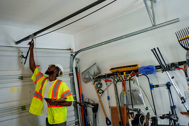 Professional Garage Door Panel Replacement technician working in Deer Park, TX